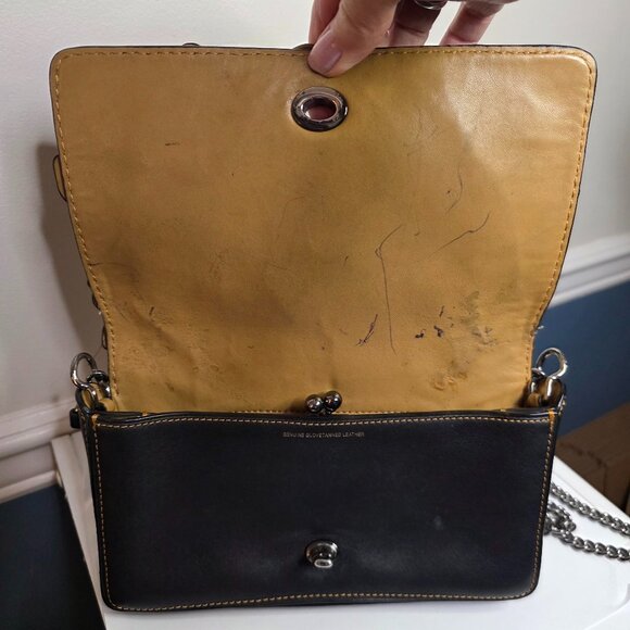 Coach Dinky With Tea Rose Crossbody Leather DK 20215 - Picture 7 of 15